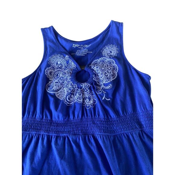 RXB Dress Size PM Sleeveless Summer Dress Embroidered And Appliqué - Picture 3 of 6